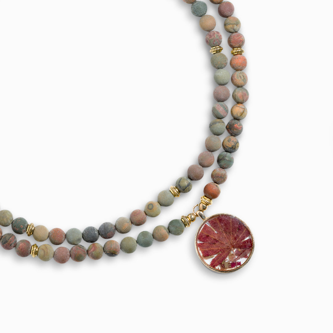 Red Creek Jasper 'Autumn Leaves' Mala