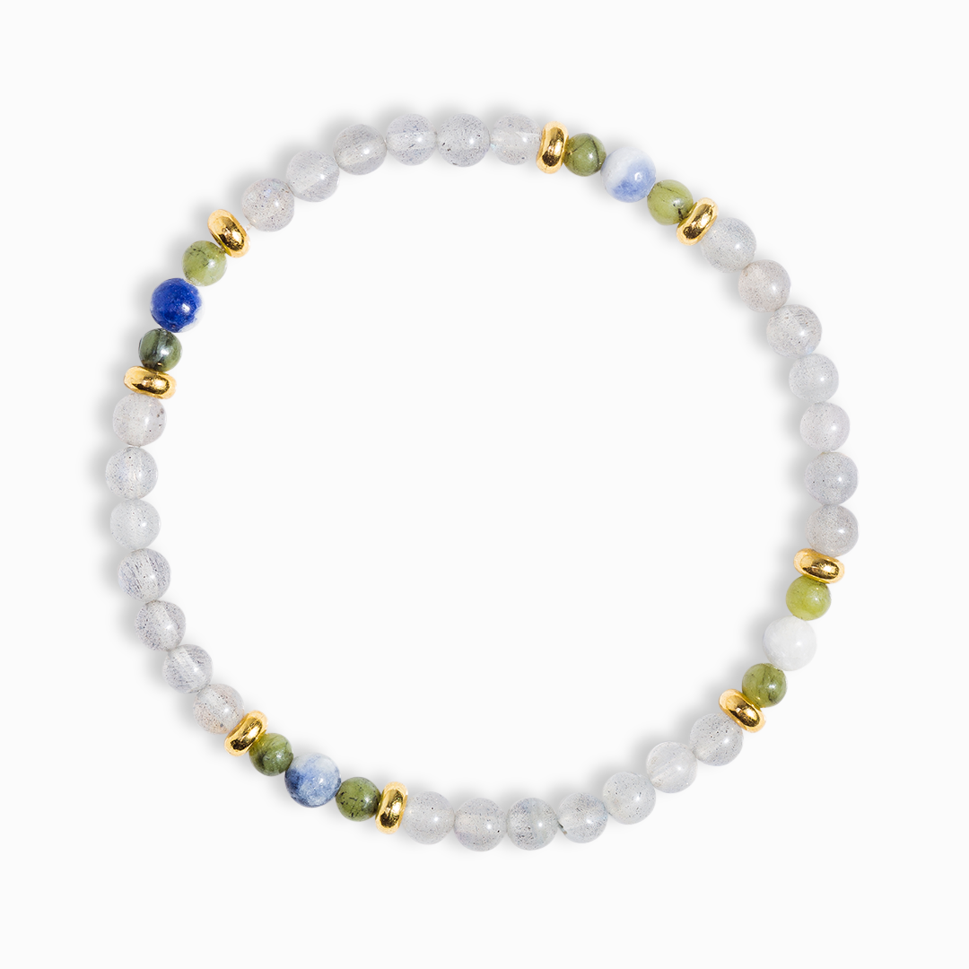 Labradorite, Green Jade & Sodalite Mini Gemstone Bracelet
