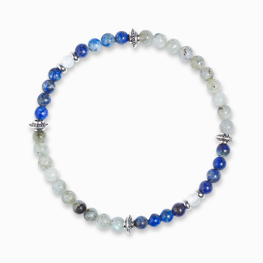 Labradorite & Lapis Lazuli Mini Gemstone Bracelet