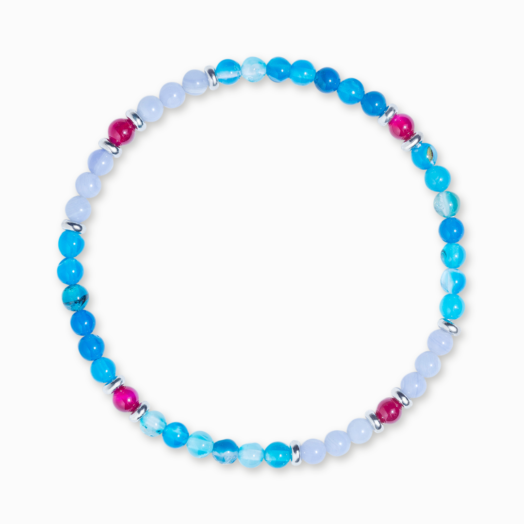 Apatite & Blue Lace Agate Mini Gemstone Bracelet