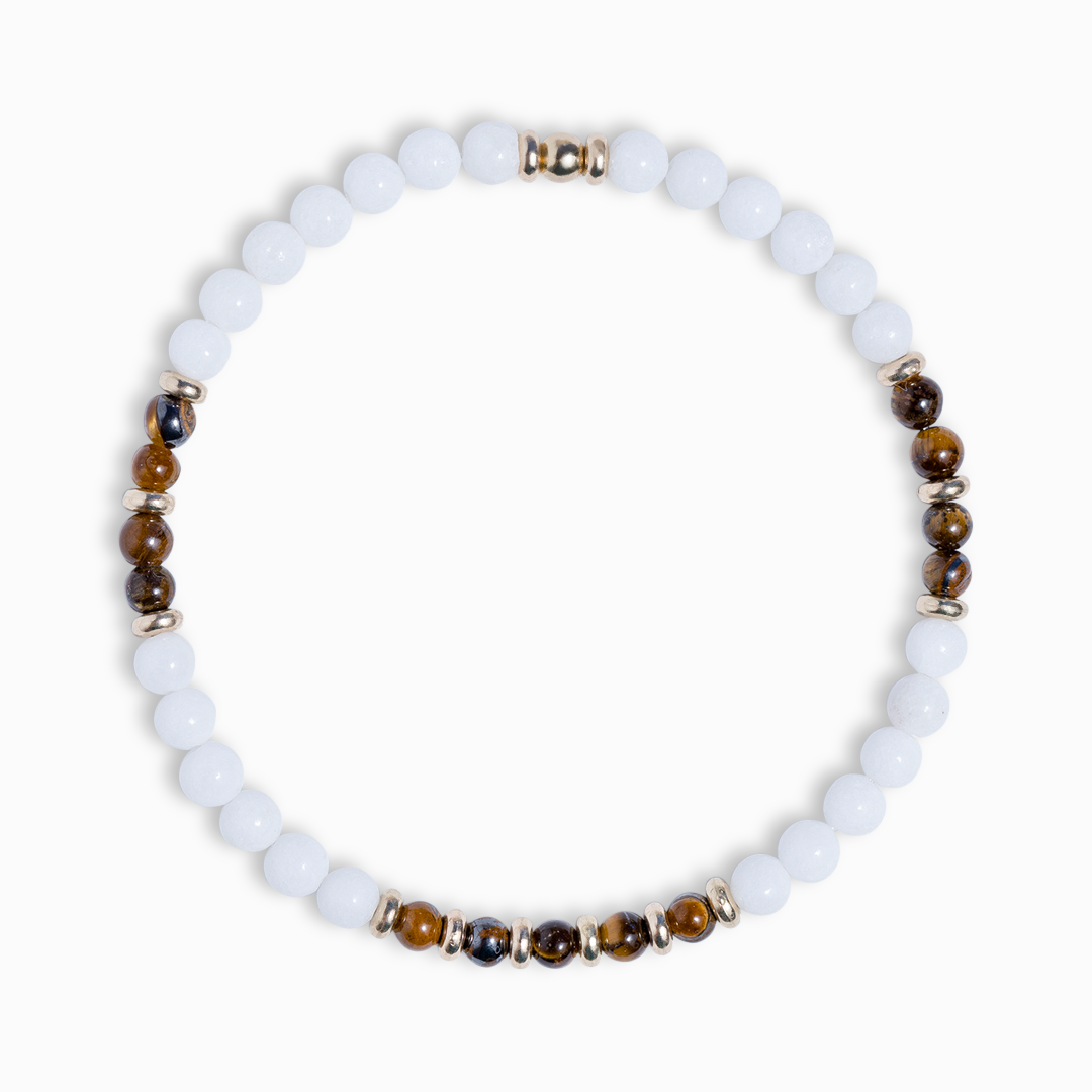 Tiger's Eye & Moonstone Mini Gemstone Bracelet