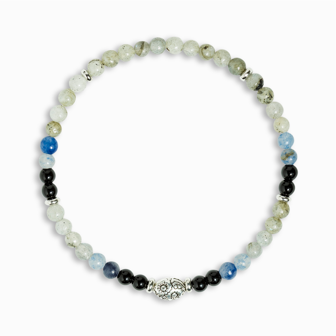 Blue Aventurine & Labradorite Mini Gemstone Bracelet