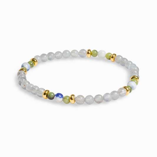 Labradorite, Green Jade & Sodalite Mini Gemstone Bracelet