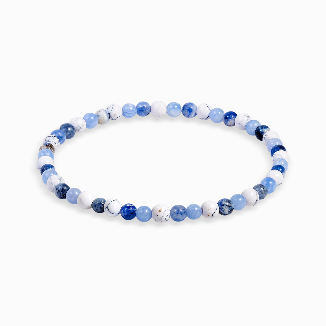 Blue Lace Agate, Howlite & Sodalite Mini Gemstone Bracelet