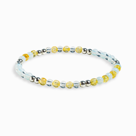 Citrine & Clear Quartz Mini Gemstone Bracelet