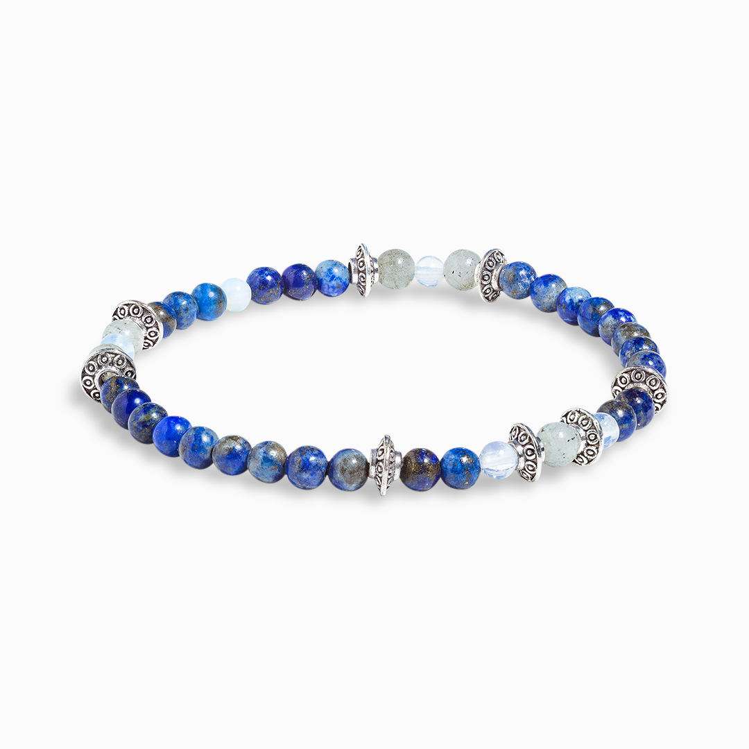 Lapis Lazuli & Opalite Mini Gemstone Bracelet