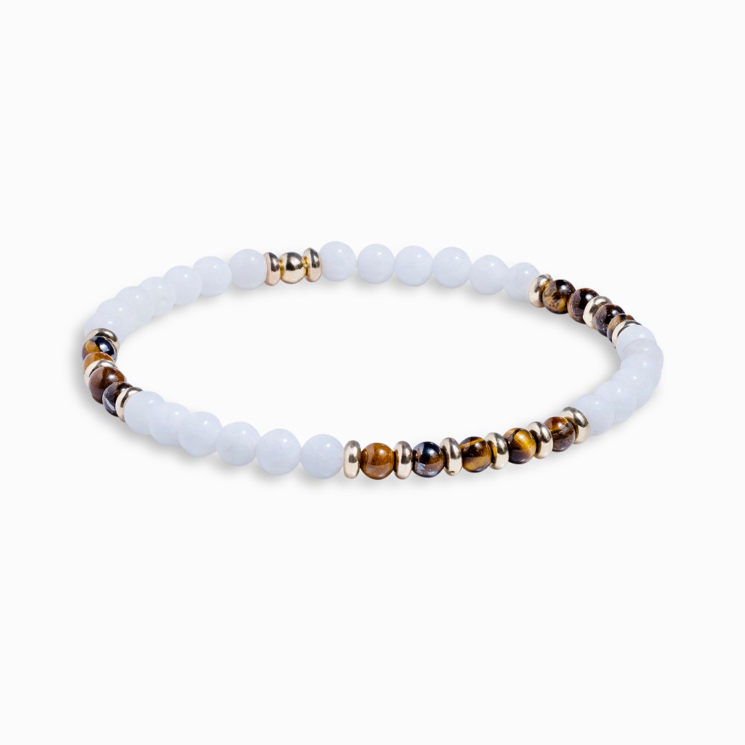 Tiger's Eye & Moonstone Mini Gemstone Bracelet