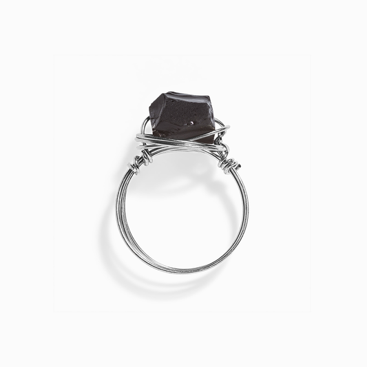 Obsidian Wire Wrapped Ring
