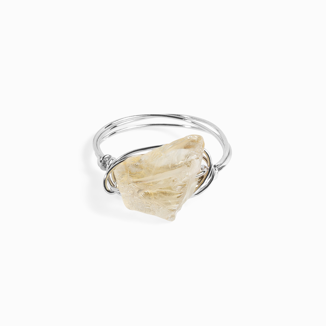 Citrine Wire Wrapped Ring