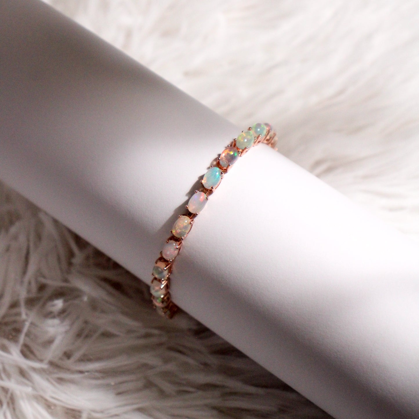Opal 'Dazzling Aura' Adjustable Bracelet