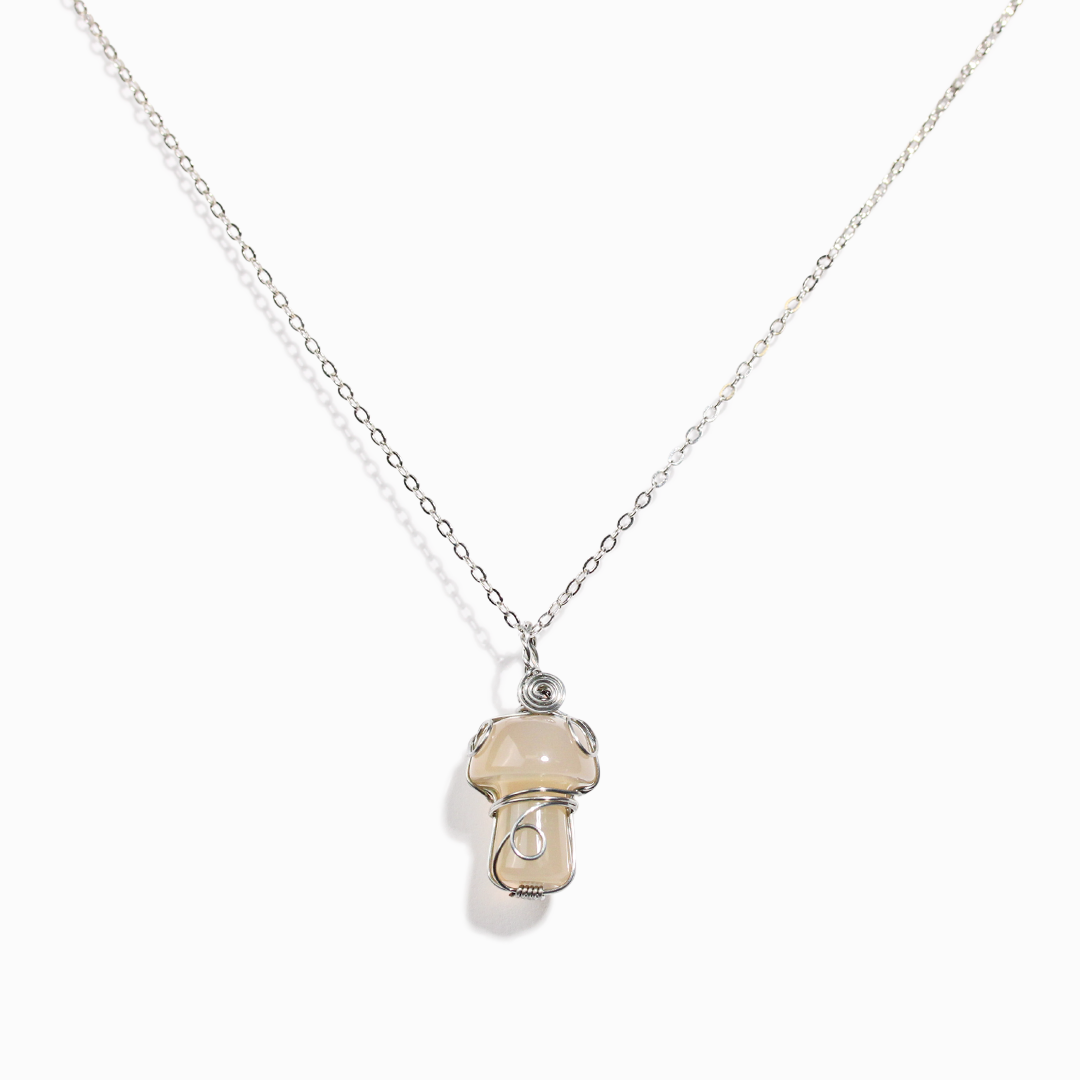 Moonstone Mushroom Necklace