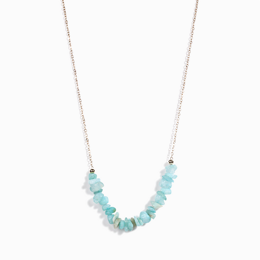 Aquamarine Chip Necklace